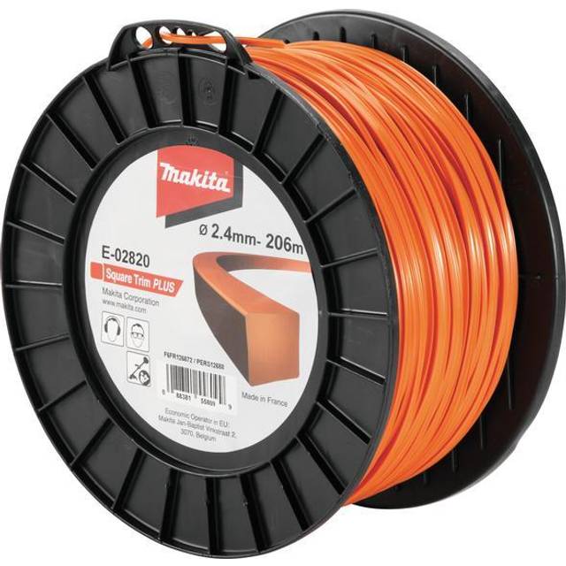 Makita Square Trim Plus Orange Grass Trimmer Line 2.4mm 206m