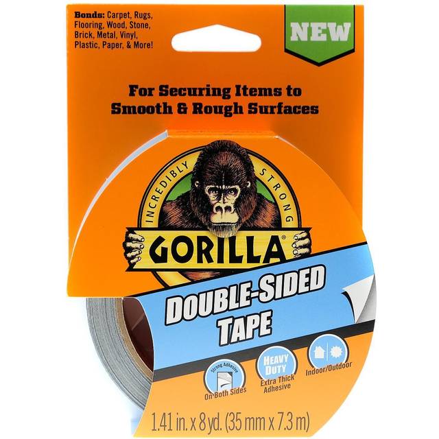 "Gorilla Double-Sided Tape  1.41"""""""" x 8 yd  Gray  (Pack of 1)"