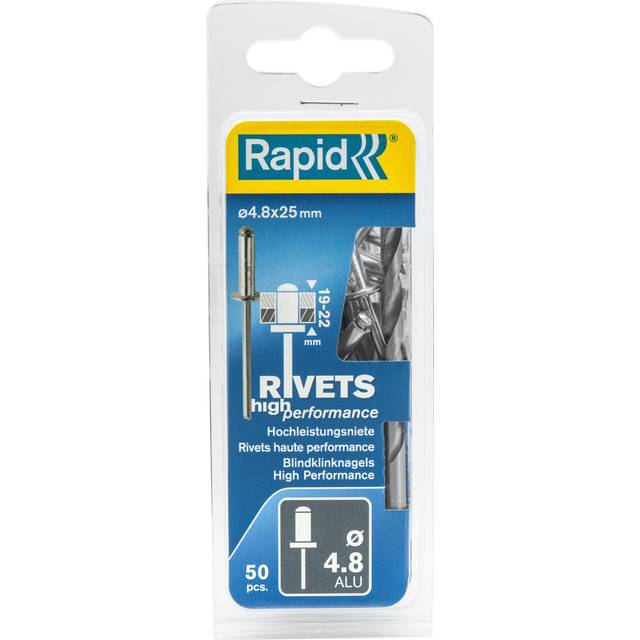 Rapid High Performance Rivets 4.8mm 25mm Pack of 50