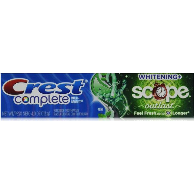 Crest, Plus Complete™, Scope® Outlast® + Whitening, Fluoride Toothpaste, Mint, 4 oz (113 g)