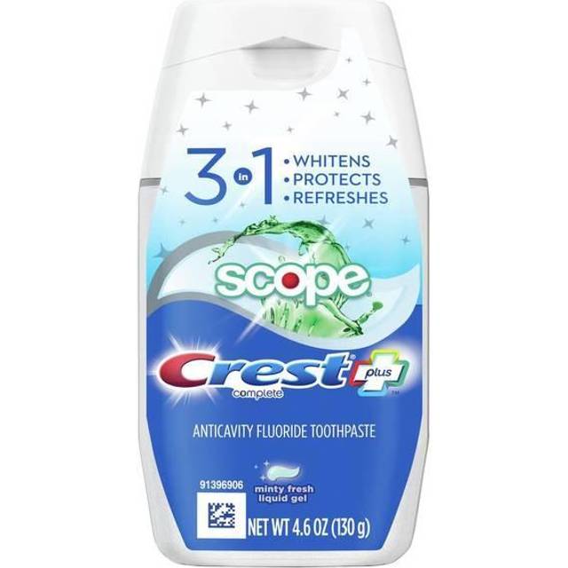 Crest, Complete Plus Scope, Fluoride Toothpaste, Minty Fresh Liquid Gel, 4.6 oz (130 g)