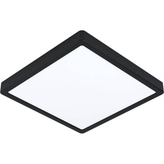 Fueva-Z Square Satin Nickel Smart Control Colour Changing LED Ceiling Light, (D) 28.5cm - Silver - One Size