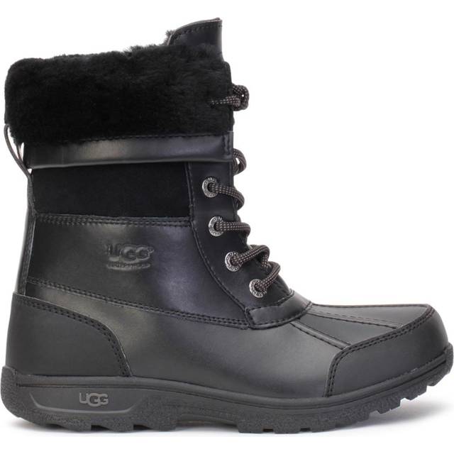 UGG® Butte II Boot for Kids in Black, Size 12, Leather/Wool