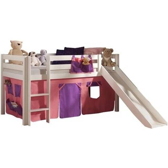 Pino Mid Sleeper Loft Bed Bed by Vipack - White (210 x 218 cm)