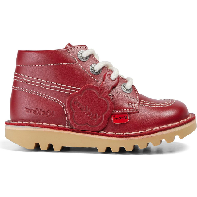 Kickers Kick Hi Zip Boot - Red, Red, Size 12 Younger