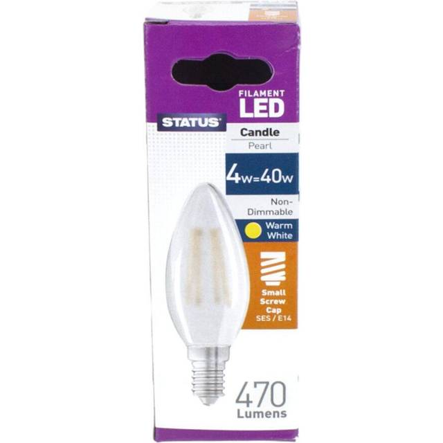 Status 4W Candle LED Pearl Filament Bulb - SES