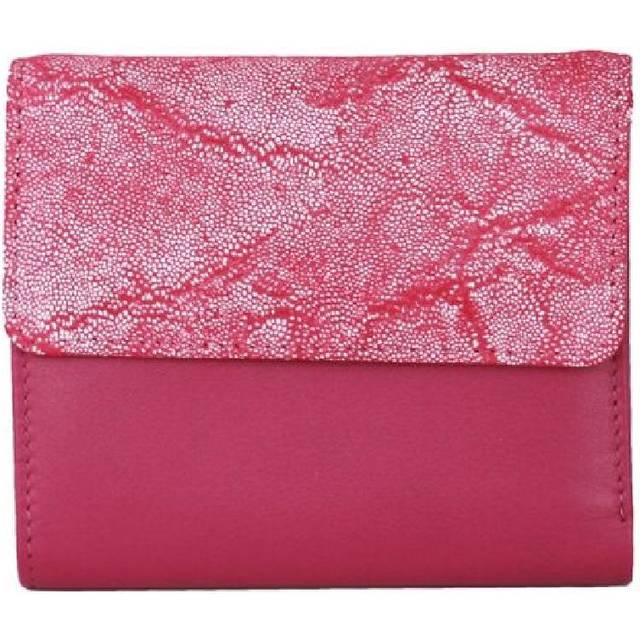 (One Size, Fuchsia/Pink Foil) Eastern Counties Leather Womens/Ladies Anais Purse With Foil Embossed Panel