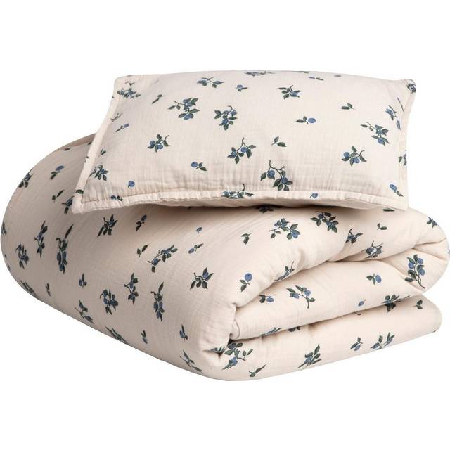 Garbo&Friends Blueberry Muslin bed set junior 100x140 cm/40x45 cm