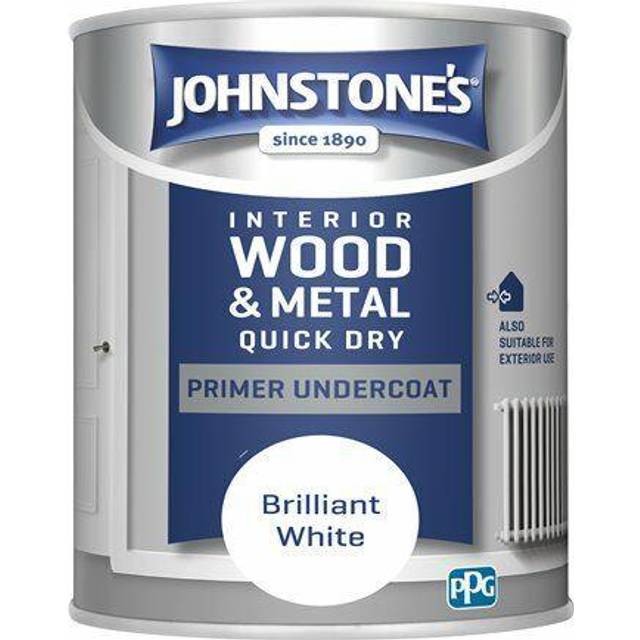 - Quick Dry Gloss Primer Undercoat - Brilliant White - Water Based - Interior Wood & Metal - Fast Drying - Low Odour - Dry in 1-2 Hours - 13m2