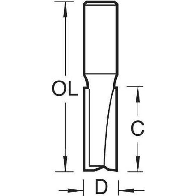 Trend 3/8x1/2TC Professional Two Flute Cutter 12mm Diameter