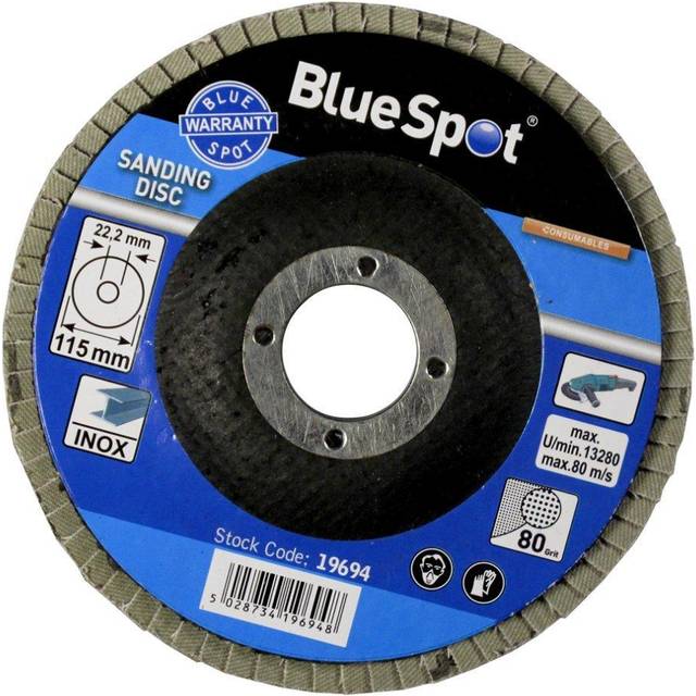 BlueSpot Tools 19694 Sanding Flap Disc 115mm 80 Grit
