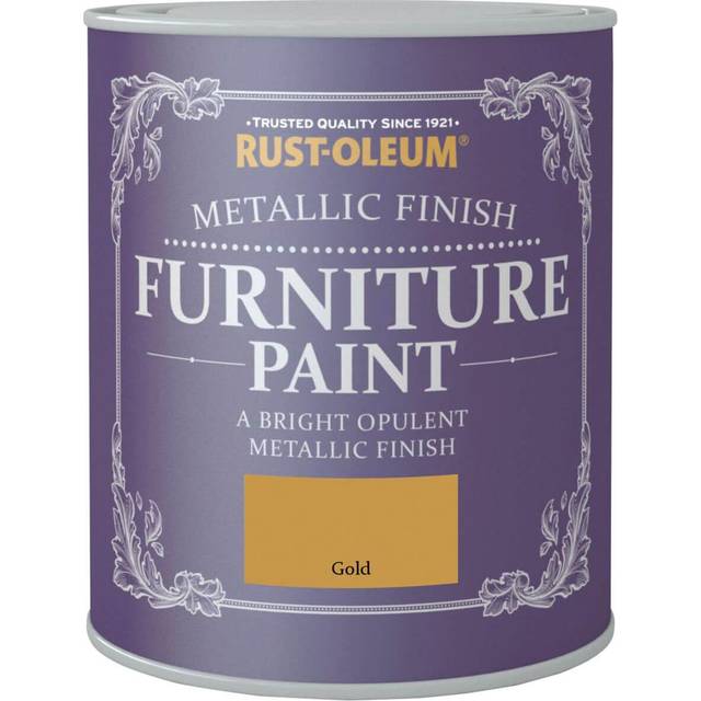 Rust-Oleum Metallic Finish Furniture Paint - Gold 750ml -