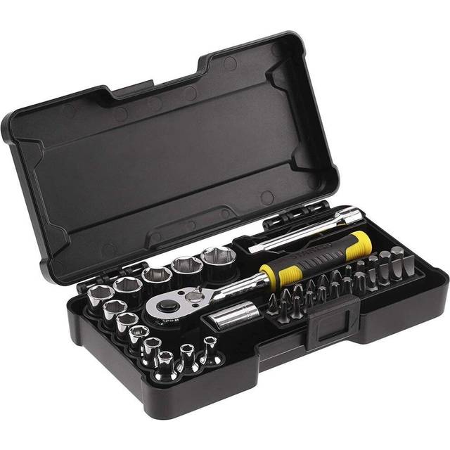 Stanley Hand Tools 1/4in Compact Socket Set, 37 Piece