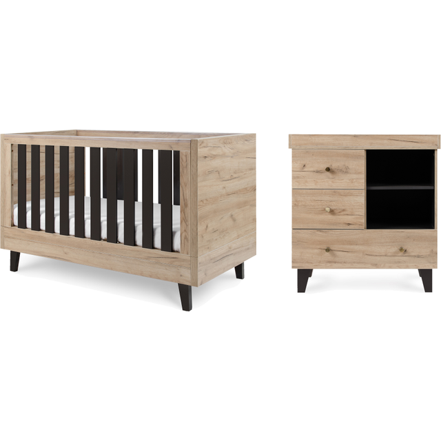 Tutti Bambini Como 2 Piece Room Set Distressed Oak / Slate Grey, Grey