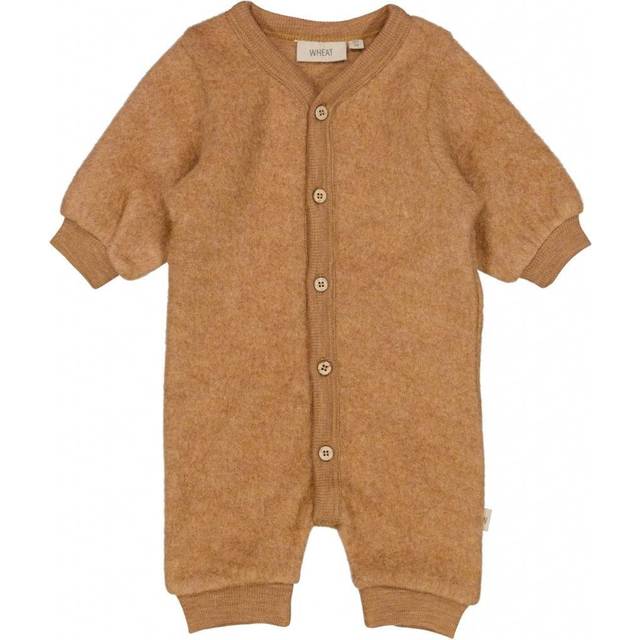 Wheat Ull, ulljumpsuit, lermelange, 62/3 m