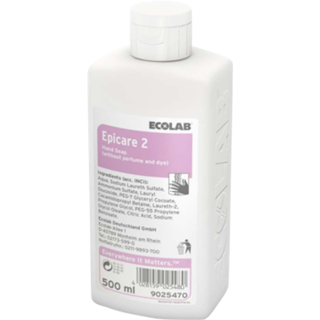 Håndsæbe Flydende Epicare 2 Refill Farve/Parfume pH-værdi 500ml