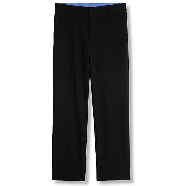 IZOD Boys' Big Bi-Stretch Flat Front Dress Pant  Blue Indigo  10