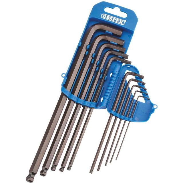 Draper extra long imperial hex. and ball end hex. key set (10 piece) 33723