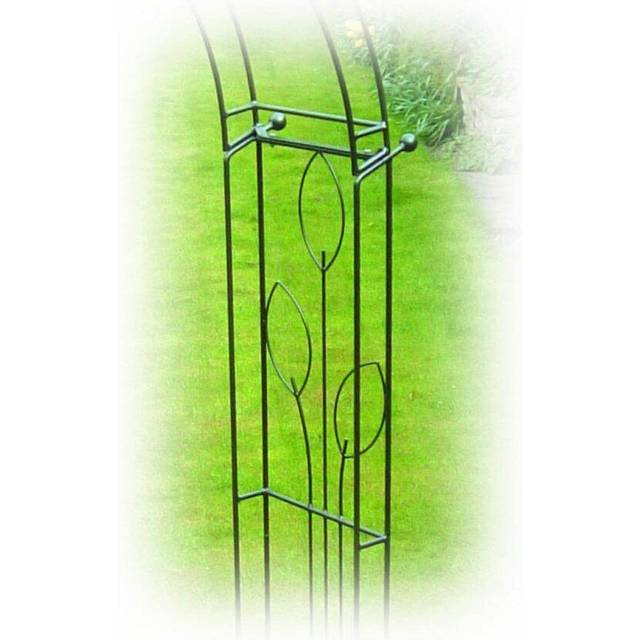 Imperial 5 Sided Gazebo ( Inc Ground Spikes) Garden Feature - Solid Steel - Black