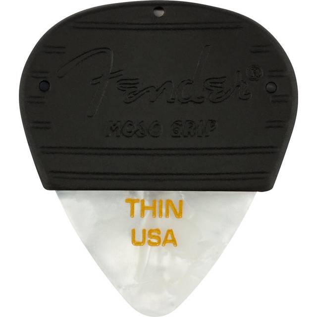 Fender Mojo Grip 3 Pack White Moto Plektrum av Cellulit Thin
