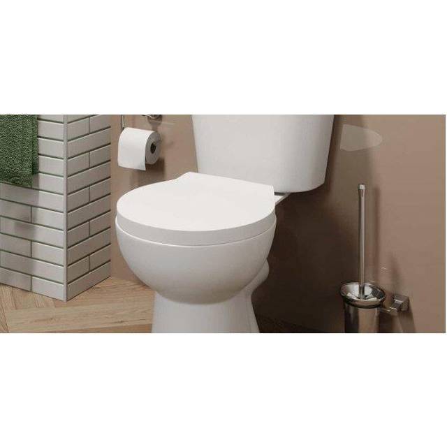 Wrap Around Toilet Seat and Cover ONLY Soft Close Top Fix White Oval