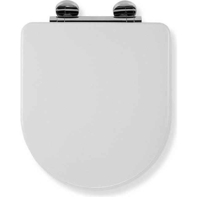 Croydex - Round Wooden Toilet Seat, Quick Release & Flexi-Fix Hinges - Kielder
