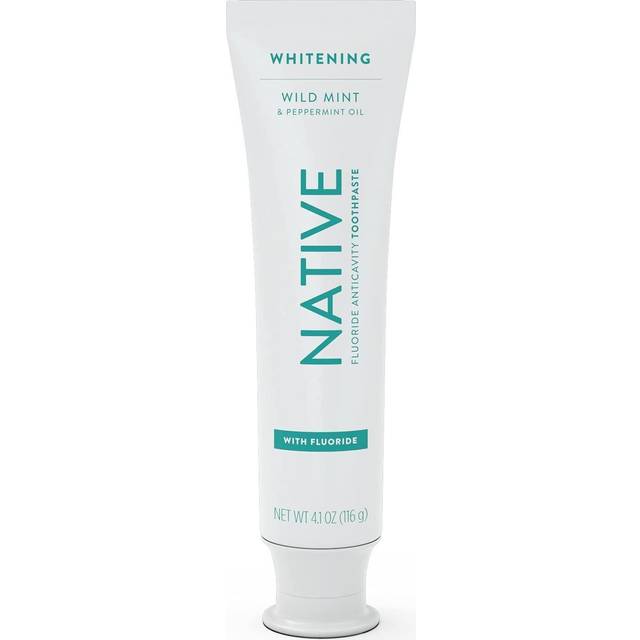 Native, Whitening Toothpaste, with Fluoride, Wild Mint and Peppermint Oil, 4.1 oz (116 g)