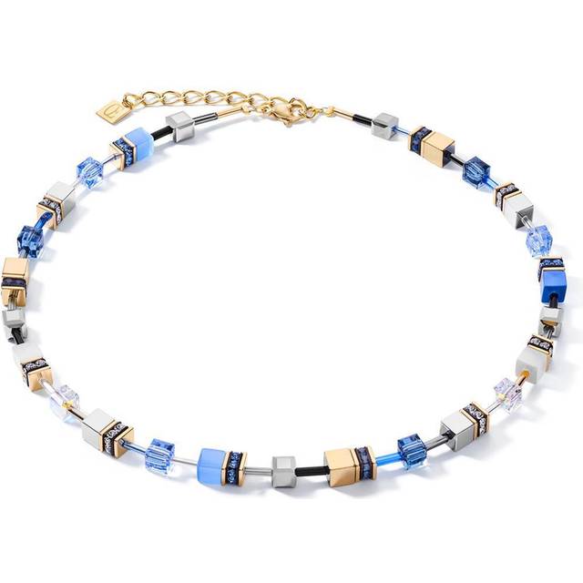 COEUR DE LION GeoCUBE® Halskette blau-gold