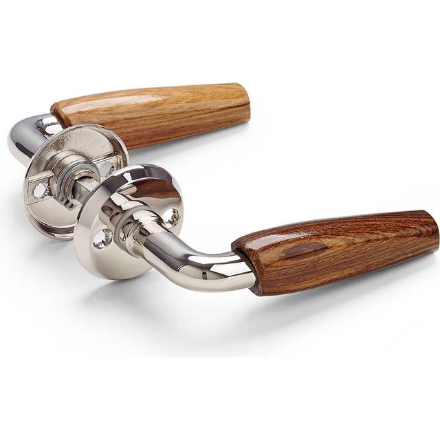 Innerdörrhandtag A8130 Nickel/Teak, Habo 5231