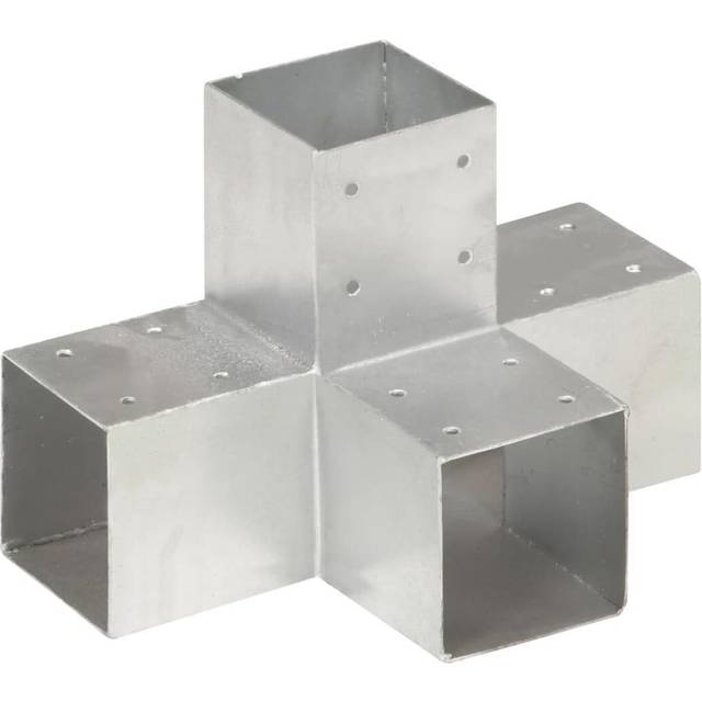 stolpebeslag X-form 91x91 mm galvaniseret metal
