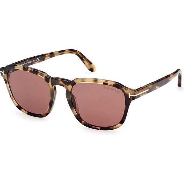 TOM FORD Man FT0931 Avery 56S Solglasögon Acetat Havana Röd Rund Normal