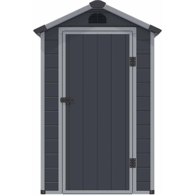 Rowlinson Airevale 4X6 Apex Plastic Shed - Dark Grey, Grey