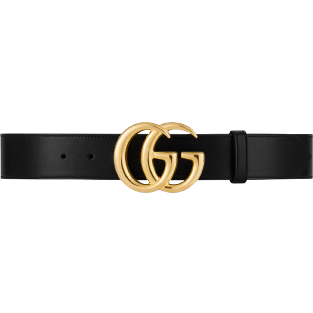 GUCCI GG Marmont Thin Belt, Size 120 - Black - GUCCI 120