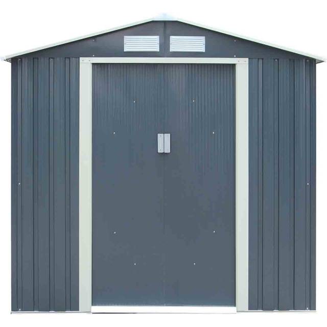 Rowlinson Garden Products 6x4 Rowlinson Trentvale Apex Metal Shed in Dark Grey