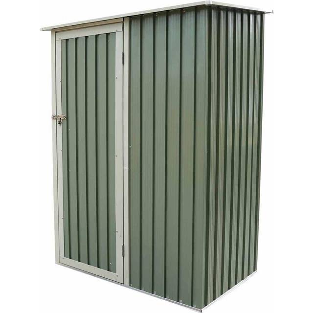 Charles Bentley Garden 4.7ft X 3ft Metal Storage Shed, Green