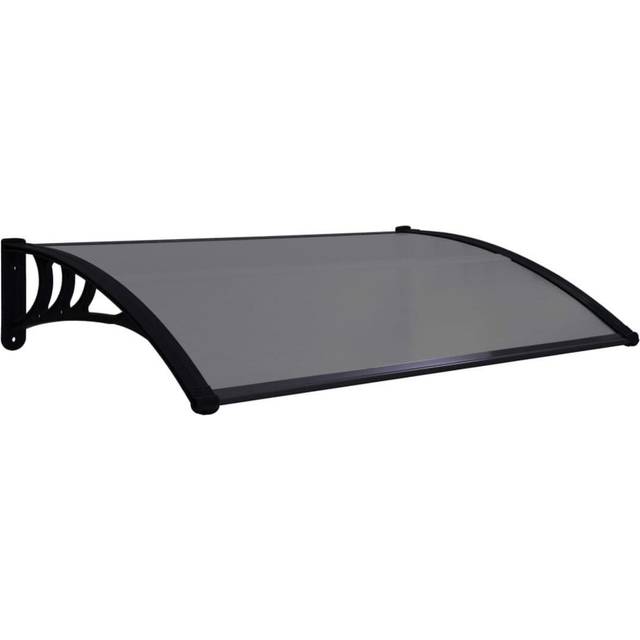vidaXL Door Canopy Black 120x75 cm PC