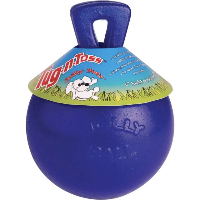 Jolly Pets Jolly Ball Tug-N-Toss Light Blue