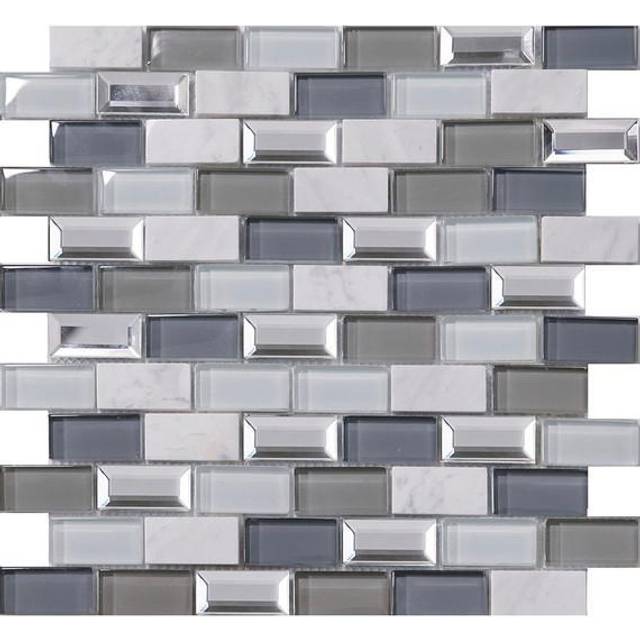 House of Mosaics Gatsby Wall Mosaic - Blue & Grey
