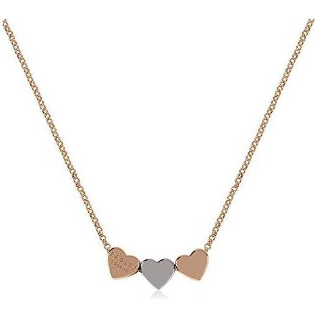 RADLEY Hello Love Ladies Rose Gold Adjustable Silver centre heart Necklace. Fun Giftable RADLEY Postcard & Envelope Packaging. one size