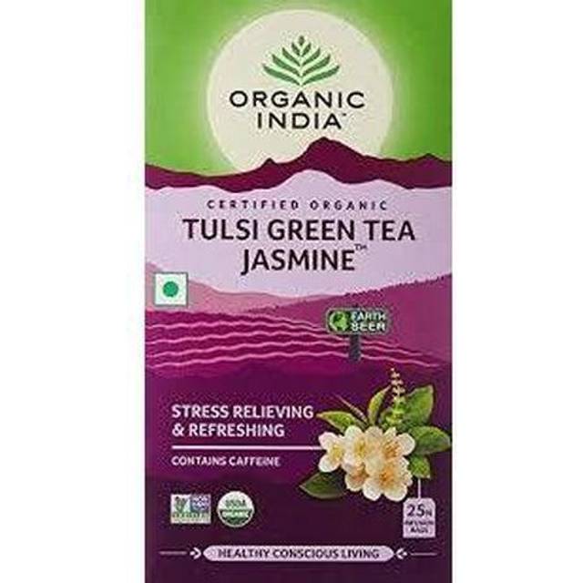 Organic India Tulsi Jasmine Green Te 25 tepåsar EKO