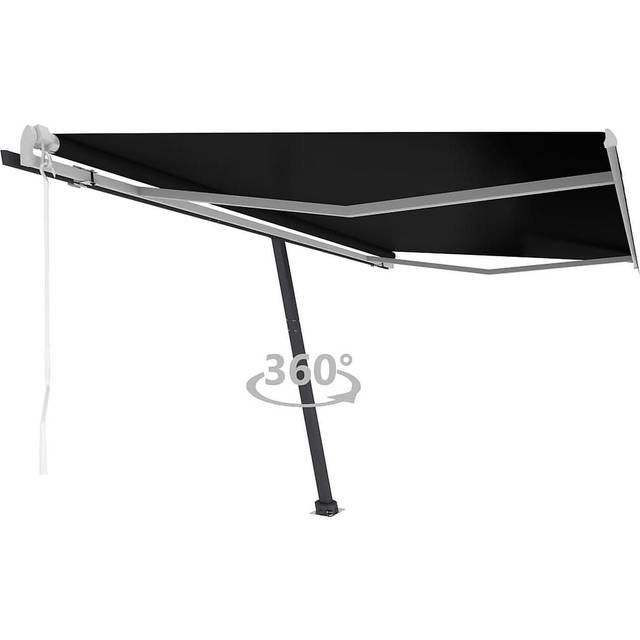 Fristående markis automatisk 450x350 cm antracit