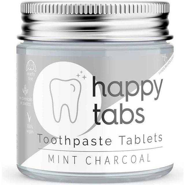 Happy Tabs Tandkr&amp;auml;mstabletter CHARCOAL Fluorfri 80 st.