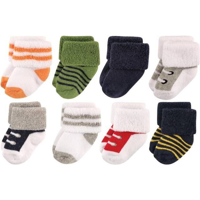Luvable Friends baby boys Newborn and Terry Socks  Athletic  0-6 Month