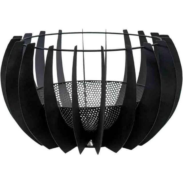 Ivyline Outdoor Solis Firebowl In Matt Black H:30 Cm x W:50 Cm, Black