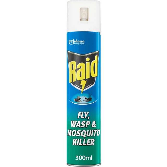 Raid Wasp, Mosquito  Fly Killer with Eucalyptus Aroma Oil Aerosol Spray 300ml