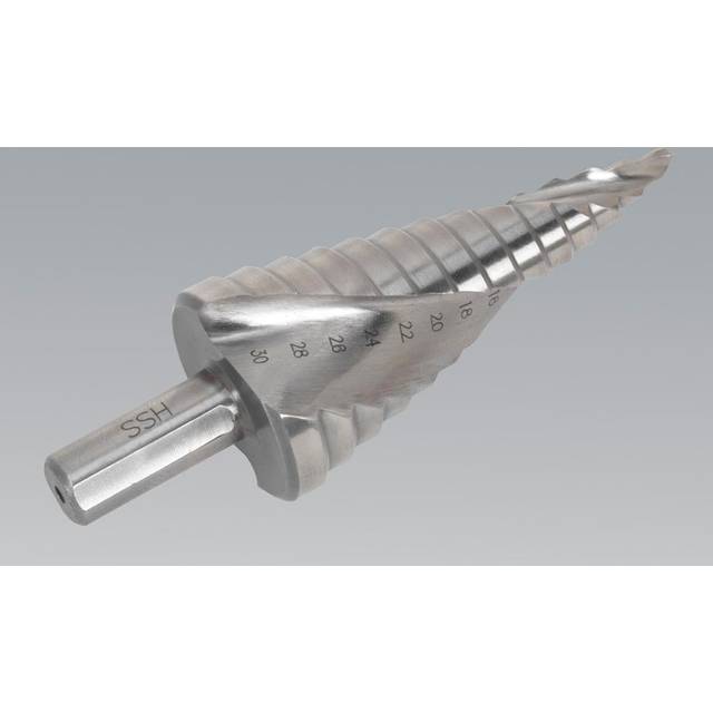 Sealey - AK4748 Double Spiral hss 4341 Step Drill Bit 4-30mm