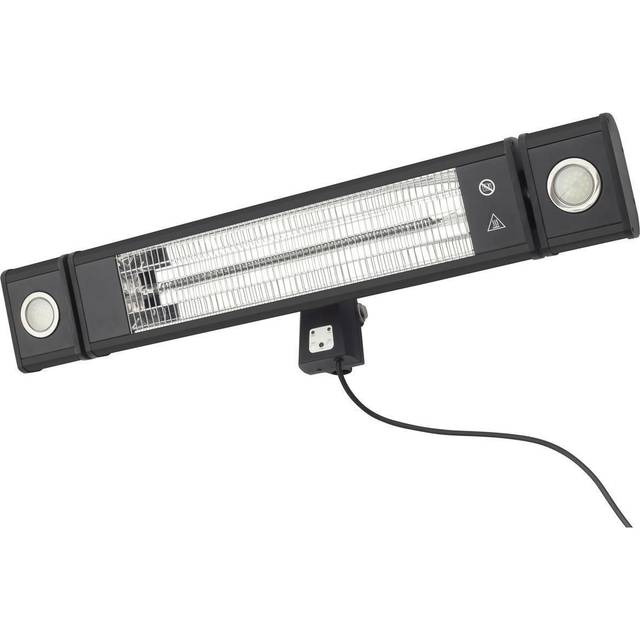 Blaze Large Wall Mounted Patio Heater with LED Lights - Black