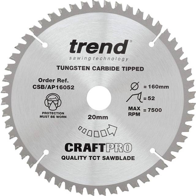 Trend Craft Circular Saw Blade 160 x 52T x 20mm CSB/AP16052