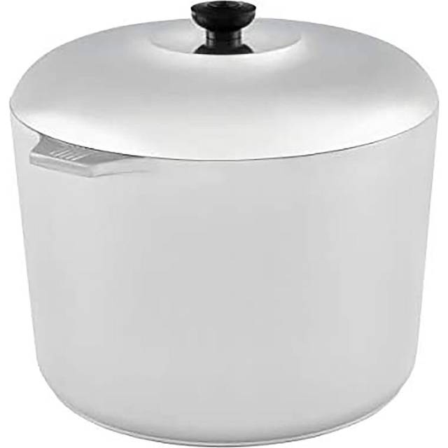 IMUSA USA Heavy Duty Cajun Aluminum Stock Pot 14 Quart  Silver