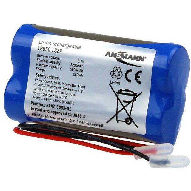 1 Pack - Ansmann 2447-3033-01 Battery Pack Li-ion 1S2P 3.7V 5200mAh